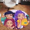 Huntrix (209) Round Office Rug Decorative Floor Rug for Office Bedroom Living Room and Home Space