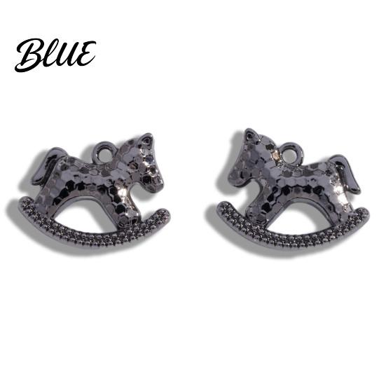 Horse Jewelry Charm 5Pcs Zinc Alloy Metal Electroplating Decoration Accessories