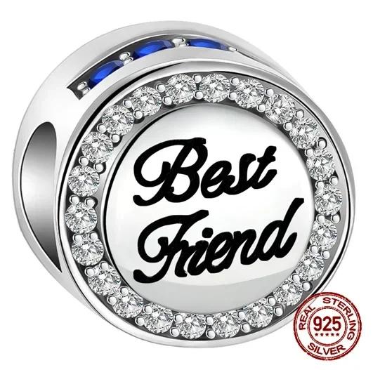 925 Silver Family Grandma Love You Mother Beads Pandent Charm Fit 4MM Hole Diameter Bracelet DIY Bead Ms Jewelry Gift