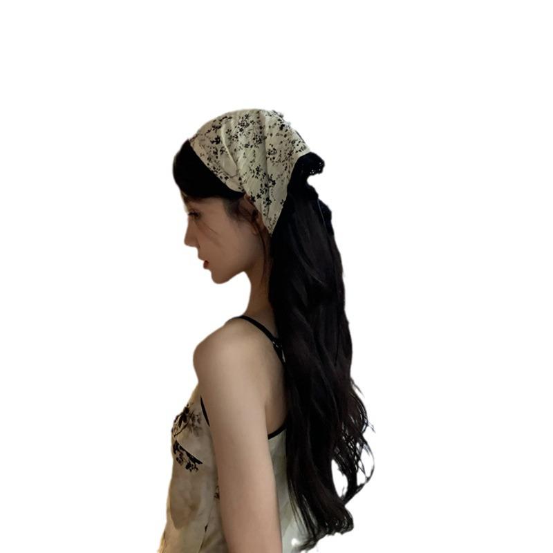 2024 Exclusive Women’s Chinese Ink Silk Triangle Headscarf - Fashionable French Retro Hair Band Accessory