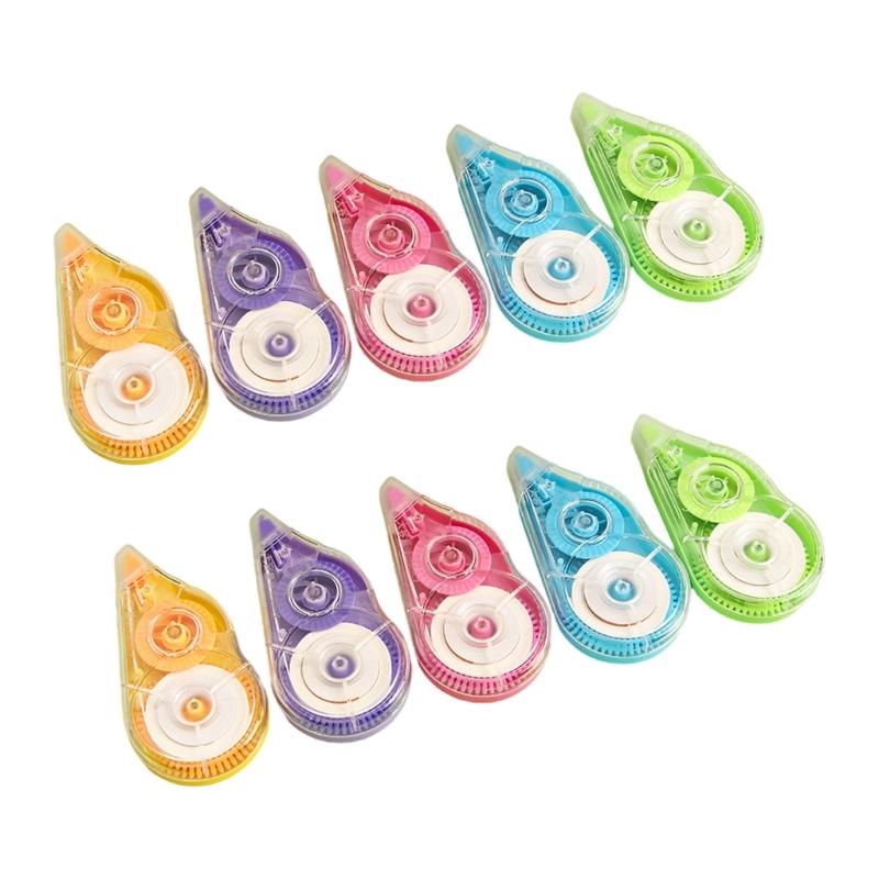 

10Pieces Correction Tape Roller 8mx5mm for Crafting Card Making Scrapbooking Refillable White Correction Tape Total 80m