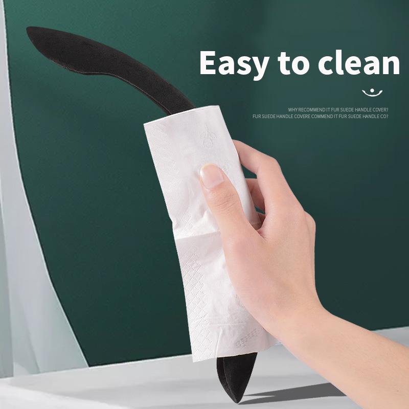 NEW 2pcs Car Steering Wheel Cover 38cm 15inch Carbon Fiber Fur Material Sports Auto Anti-skid Interior Decoration