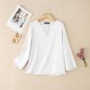 ZANZEA Women Casual V-Neck Solid Color 3/4 Sleeve Loose Blouse