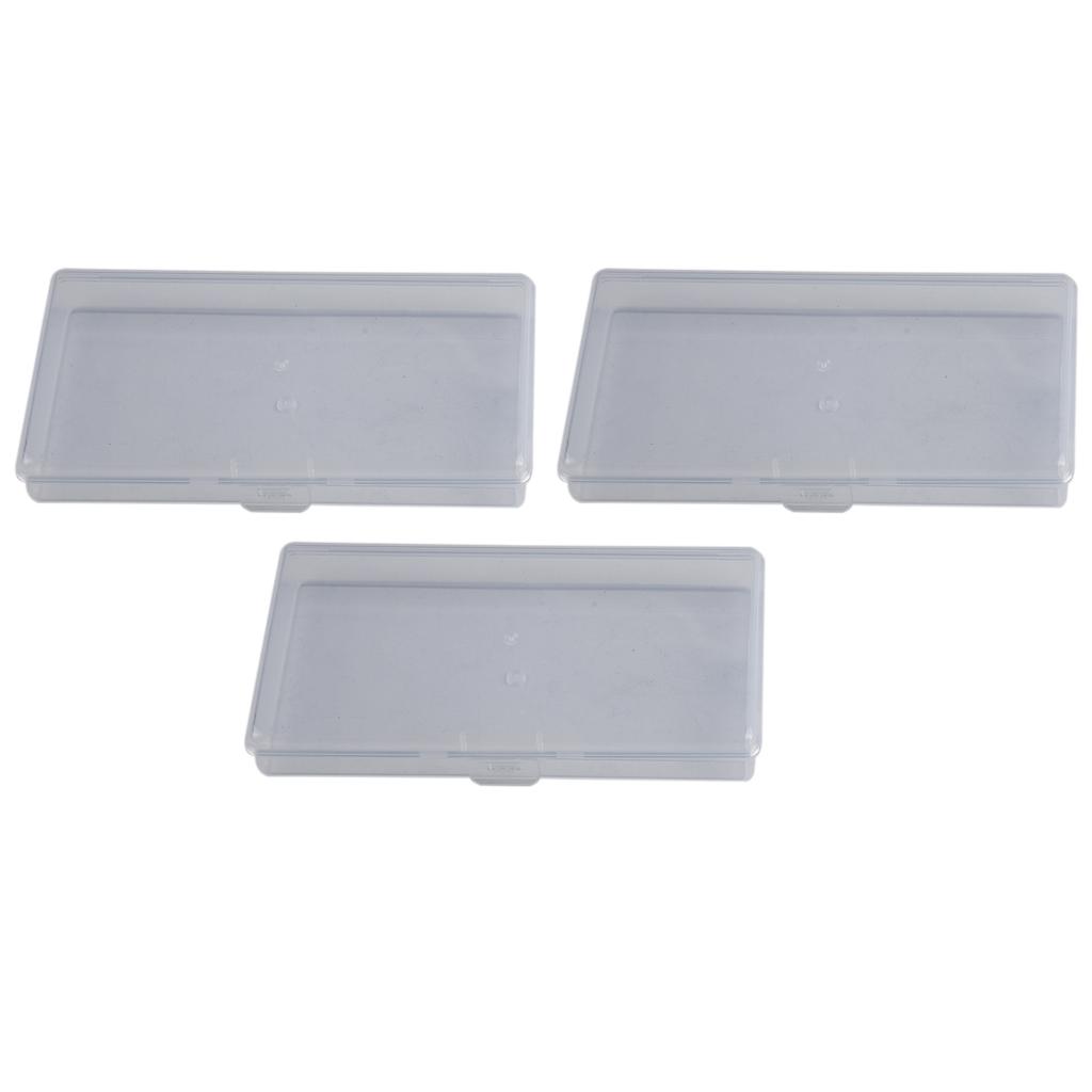 3 szt. 14,8x7,8x1,8 cm Przezroczysty PP DIY Prostokątne Pudełko do Przechowywania Organizer na Biżuterię Śrubki Etui Do Przechowywania Kolczyków Naszyjników
