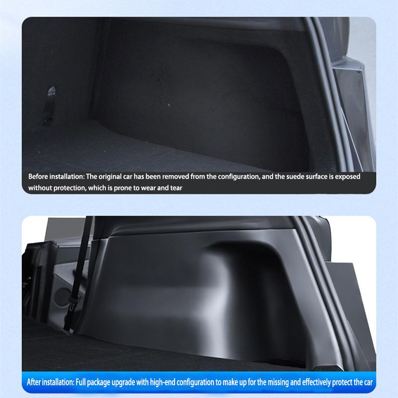For Tesla ModelY Juniper2025 Trunk Side Guards TPE Full Cover Fluff Surface Corner Protection Pads Interior Protector Accessorie