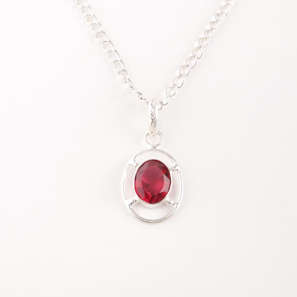 Pink Rubellite Gemstone 925 Sterling Silver Jewelry Handmade Pendant For Bridal PP-6-12
