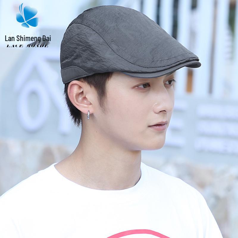 

Мужской повседневный берет в корейском стиле — модная шляпа художника для пар One Size (fits head circumference 56-60cm) темно-серого