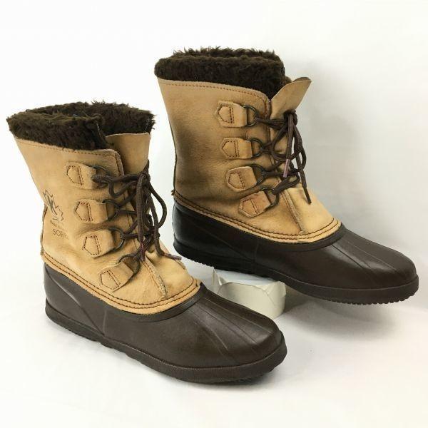 

SOREL Size 26.027.0 Approx. Vintage Made in Canada Snow Boots with Liner Brown(USED)