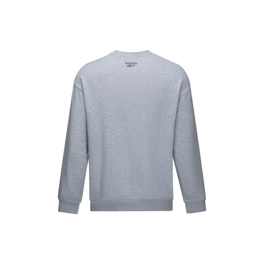Reebok American Vintage Soft Comfortable Crew Neck Pullover Letter Long Sleeve Sweatshirt Unisex sweatshirt Light-Gray 24FRM313UGG3