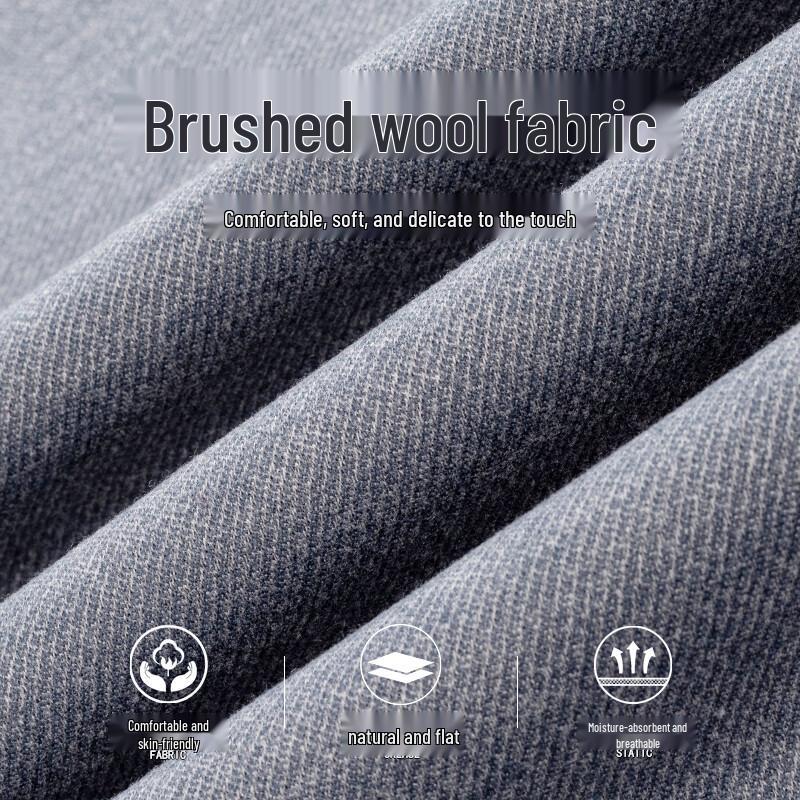 Shanshan Men's Wool Blend Thermal Brushed Long Sleeve Shirt