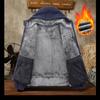 2025 Winter Warm Men's Fleece Jacket Hooded Pockets Solid Color Casual Norway Polar Jacket Cold-Proof Overcoat Plus Size Outwear