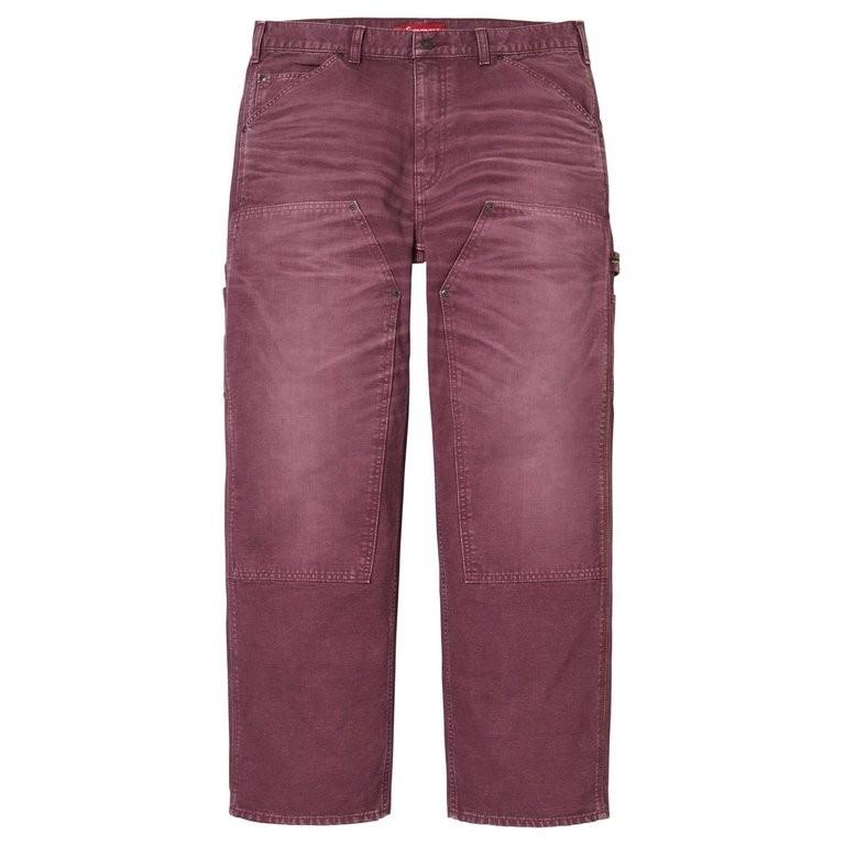Supreme Worn Double Knee Painter Pant Burgundy (26FW)