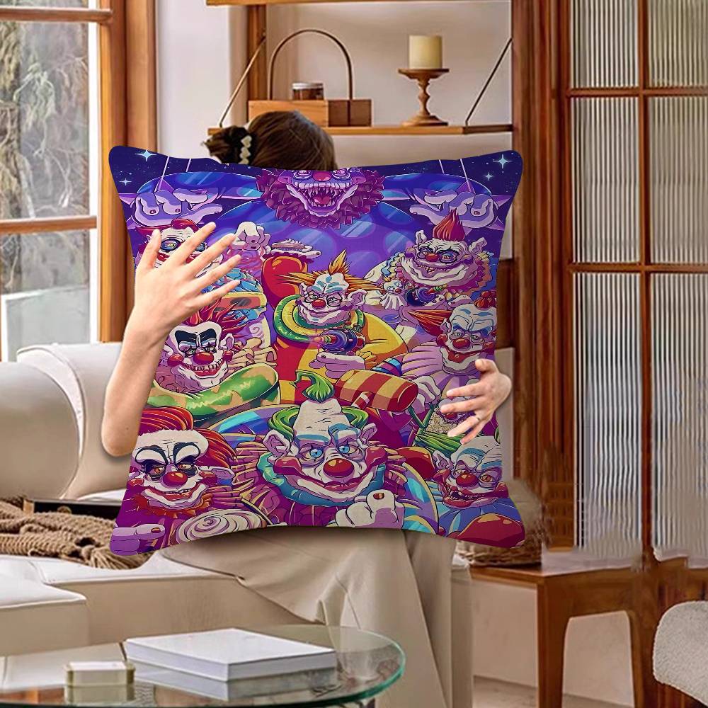 Killer Klowns From Outer Space Anime Cushion Cover Pillowcase Upholstery Sofa Throw Pillow Home Decor Pillowcas