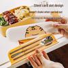 Orange Cat Kids Portable Stainless Steel Cutlery Set
