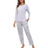 Women's Fashionable Casual Pajamas And Home Wear Long-sleeved Trousers Suit