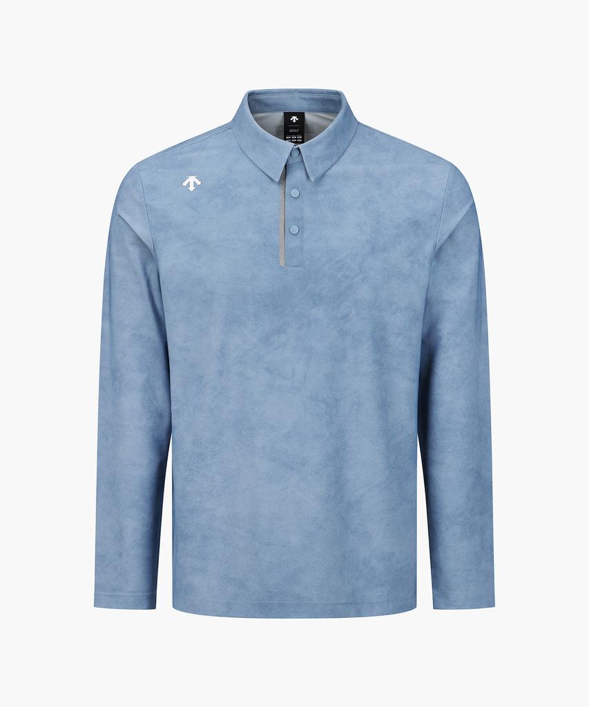DESCENTE GOLF Men'S All-Over Pattern Long Sleeve T-Shirt Dr12Mftl1B