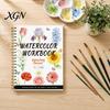 Creative Color Matching Practice Book Watercolor Coloring Book, Clean And Bright Patterns Design, Thick Art Supplies for Kids Painting Paper