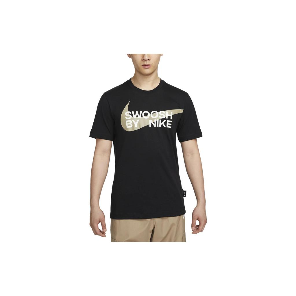 Nike T Shirts Men's Black Crew Neck Moderate Straight Fit FD1248-010