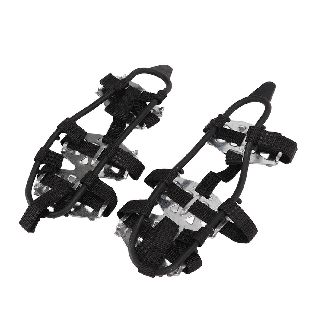 1 Pair 24 Teeth Climbing Crampons Stainless Steel Antiskid Outdoor Snow Ice Shoe Covers