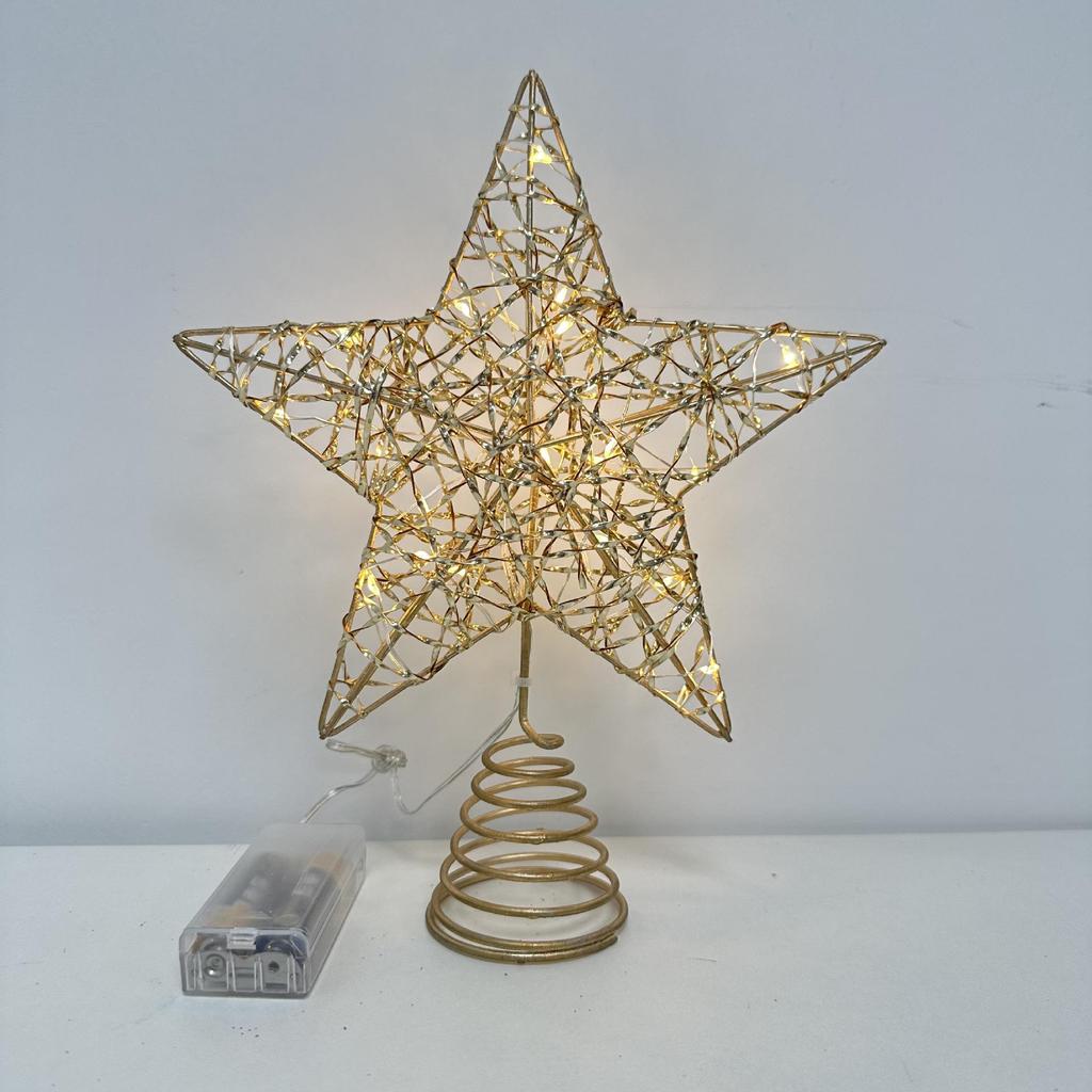 2025 Glittering Five-Point Tree Top Star Light for Christmas Trees