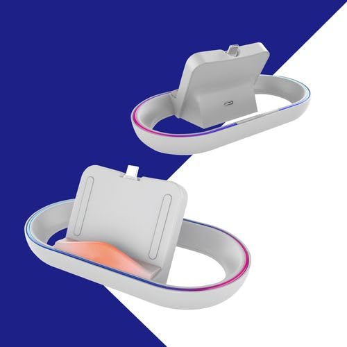 Allone ps portal fjernspiller ladestativ med led lys 16 x 9 x 8 cm spill enkel lading glødende alg-psrpleds