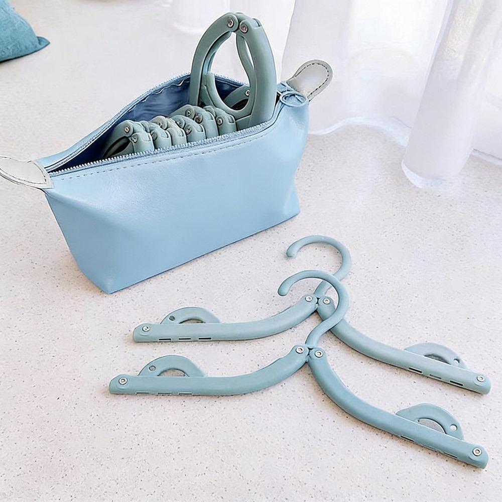 

Multifunctional Folding Clothes Hangers Multicolor Foldable Travel Hangers Hanging with Storage Bag Drying Rack Travel Supplies