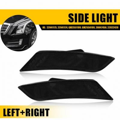 2PCS Smoked Front Side Marker Signal Light Housing For 2017-2024 Cadillac XT5 EA