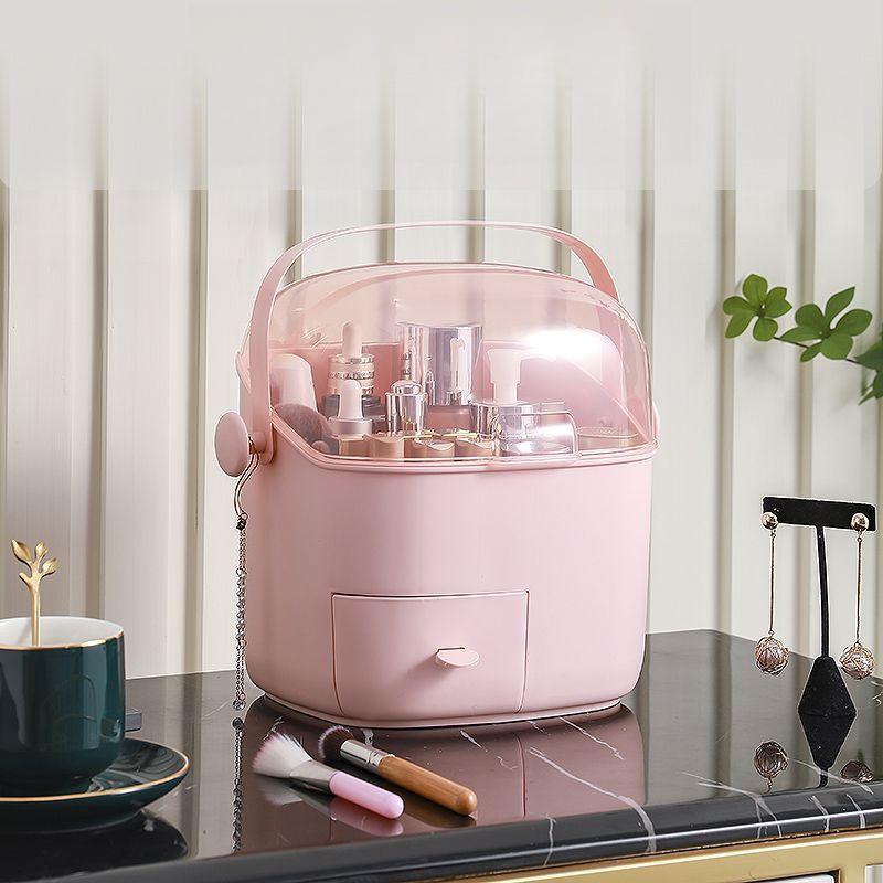 Cosmetics Storage Box Multifunctional Dust-proof Large Capacity Desktop Dressing Table Skincare Shelf