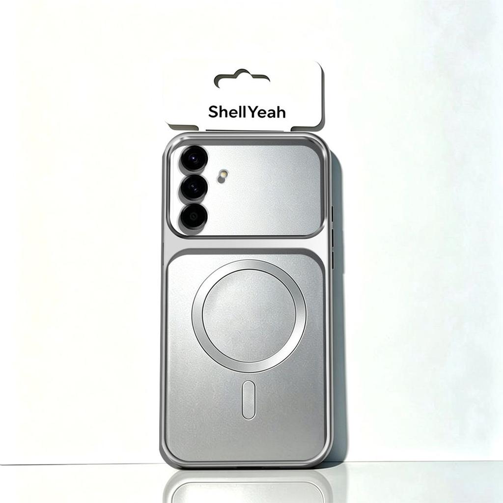 CD Texture Magnetic Ring Casing for Samsung Galaxy M36 5G Metallic Finish Shockproof Case Cover