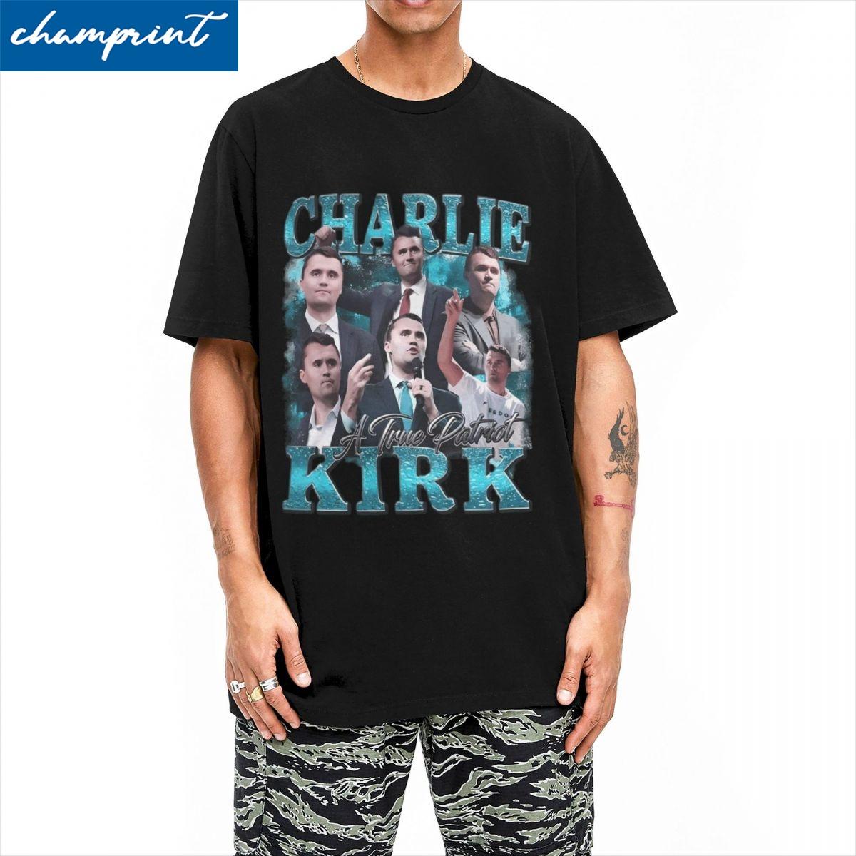 

Streetwear Charlie Kirk A True Patriot T-Shirt For Men Women Cotton Short Sleeve Round Neck Summer Clothes 5XL різнокольоровий