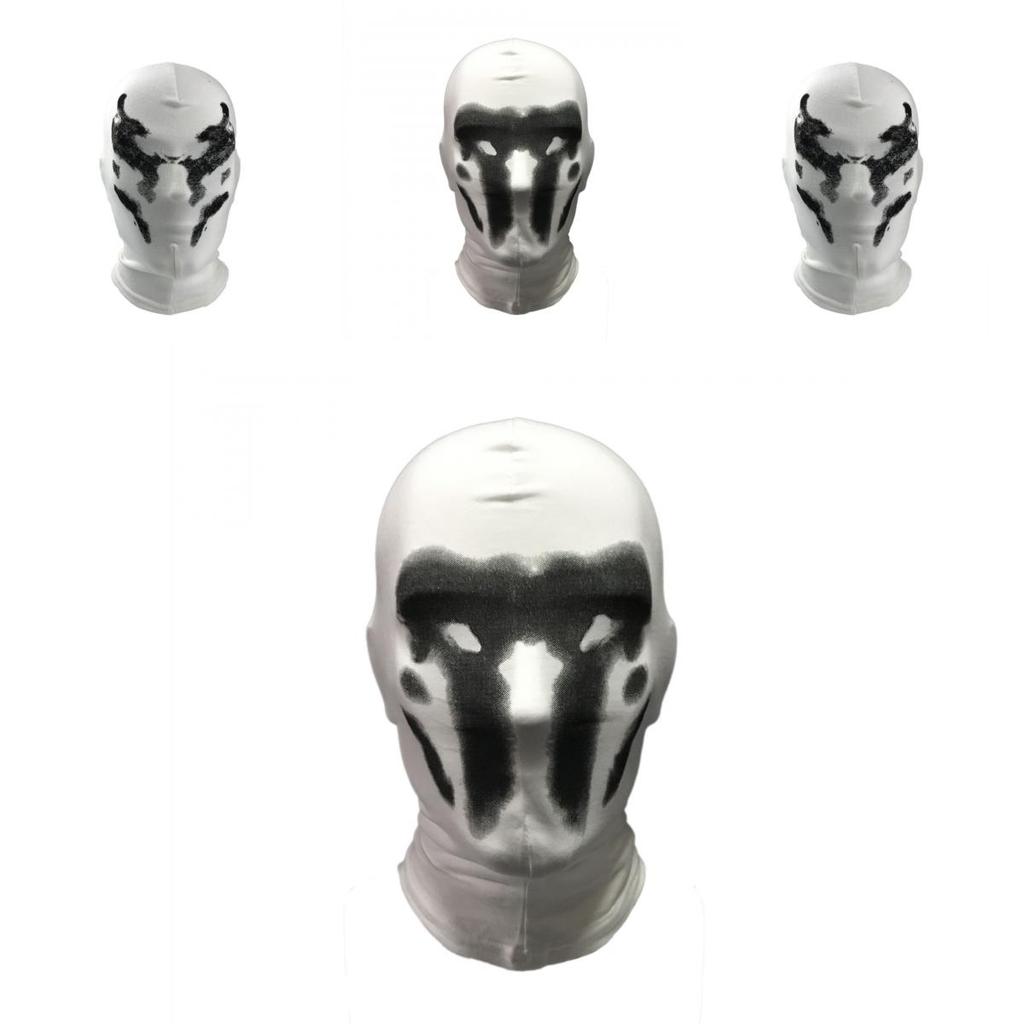 2020 Watchmen Rorschach Maske Cosplay Kapuzierte Gesichtsbedeckung für alle Jahreszeiten und Geschlechter