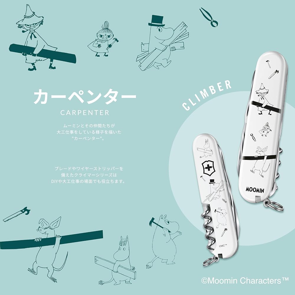 Victorinox Moomin Carpenter Climber Swiss Army Knife 14 Functions Multi-Tool Red 1.3703.7-X14