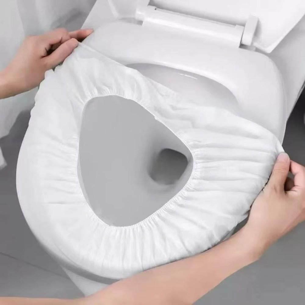 10pcs Double Layer Disposable Toilet Seat Cover Non-woven Fabrics Portable Toilet Cover Hotel