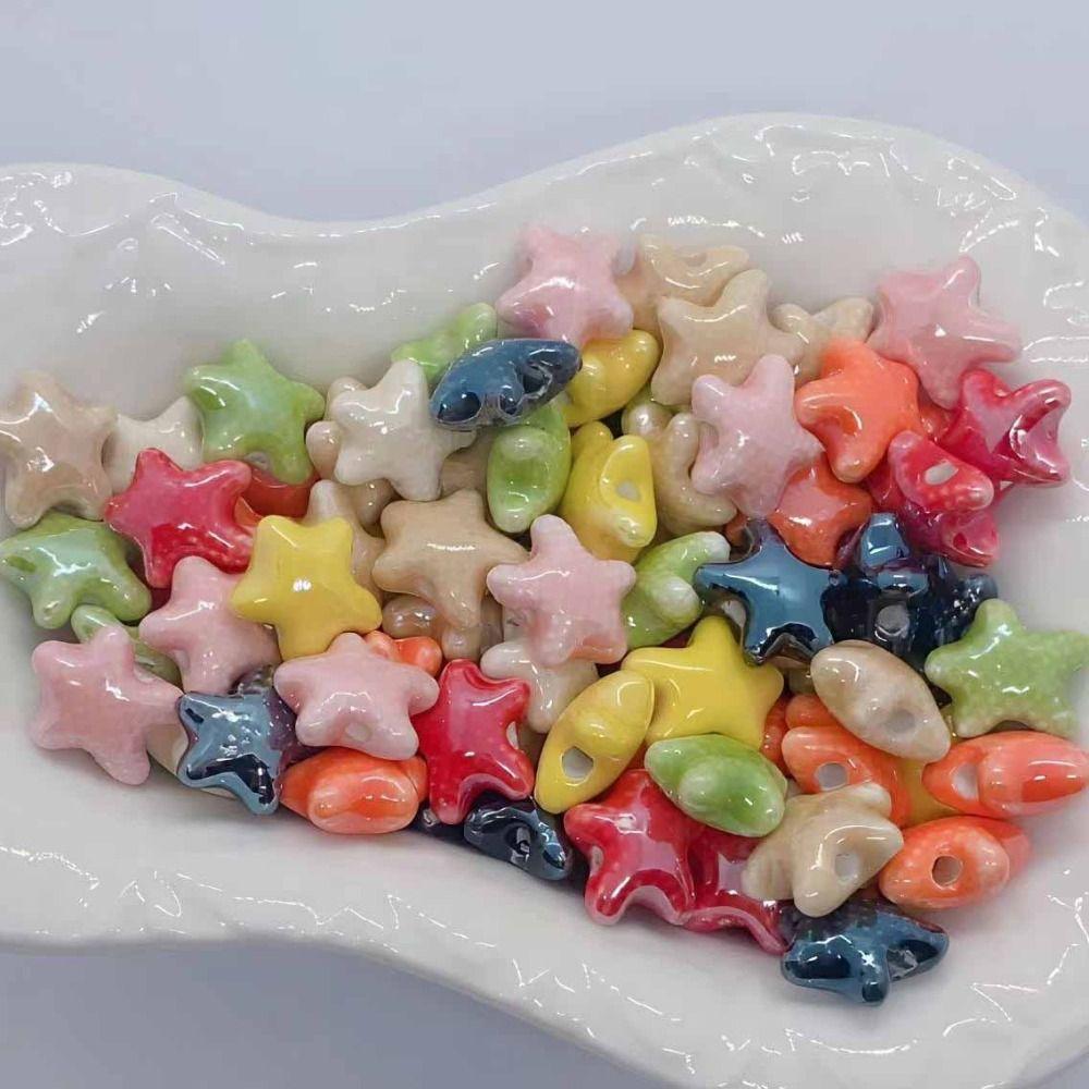 20pcs Handmade Craft Starfish Bead Fresh Color Jewelry Making Material  Student