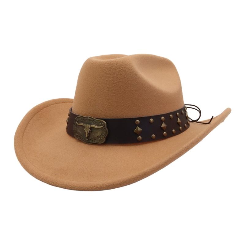 Ethnic Vintage Cowboy Hats Wide Brims Sun Protections Breathable Polyester Summer Outdoor Hat For Music Festivals