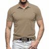Summer New Style Lapel Daily Casual POLO Shirt Fashionable Men's Solid Color Short-sleeved T-shirt