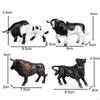 12Pcs Cow Animal Model Educational Learning Toys Simulation Figures Cattle Figurine for