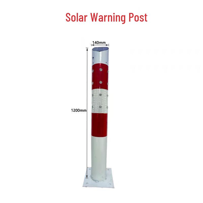 Solar LED Flashing Warning Post