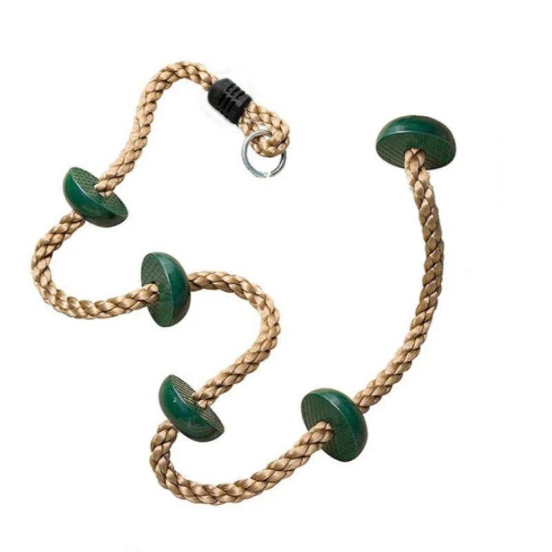 

Colorful Climbing Rope Swing Disc Kids Garden Playground Backyard Outdoor Swing Games Kids Fitness Equipment Photography Props зелёный