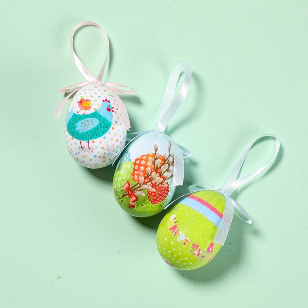 Colorful Easter Eggs Pendant DIY Craft Easter Egg Props Hanging Easter Egg  Spring Decor