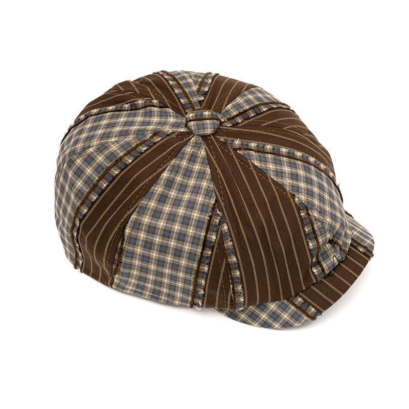 Color Block Cap Spring Summer Retro Beret British Newsboy Cap Forward Cap Outdoor Sun Hat