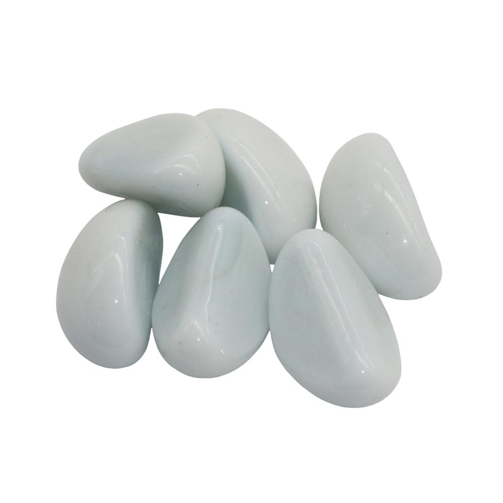 30 Stück Aquarium Blauer Himmel Cashew Glasperlen Fluoreszierender Stein Blaulichtstein Kristallstein Aquarium Dekorationszubehör