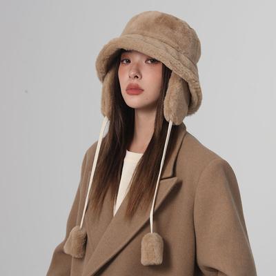 Bomber Winter warmer Fischerhut Hüte für Damen Golfkappe Wanderhut Pelzmütze Wintermütze Schirmmütze Baumwollstoff Ohrenschutzkappe