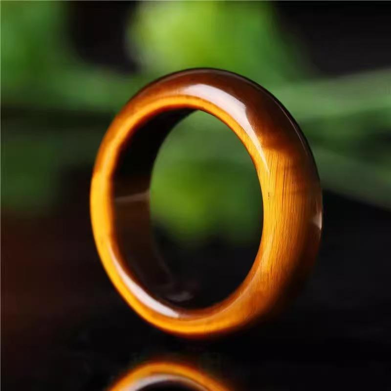 Pánský prsten s drahokamem tygří oko pro muže ženy velikost 7 8 9 10 11 12