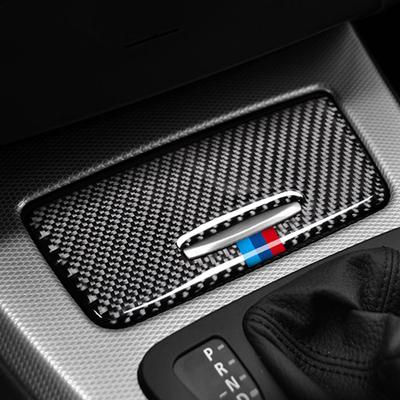 Carbon Fiber Auto Storage Box Panel Obložení Kryt Dekorace Samolepky Interiér Pro BMW E90 E92 E93 řady 3 2005-12 Autodoplňky