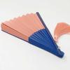 Nishikawa Shouroku Shoten Folding Summer with Fan Pink and Day Pop Summer Folding Fan Fan, Style, Case, Two-Color Bicolor, Women's, byCOLOR, Navy,