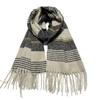 New Soft Imitation Cashmere Scarf for Women Classic Plaid Tassel Shawl Scarf for Men and Women Autumn and Winter Versatile Stripes