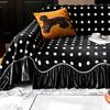 French Luxury Spot Patterned Sofa Towel Chenille Material With Large Skirt Edge Couch Mat Breathable Skin Friendly Sofa Decor