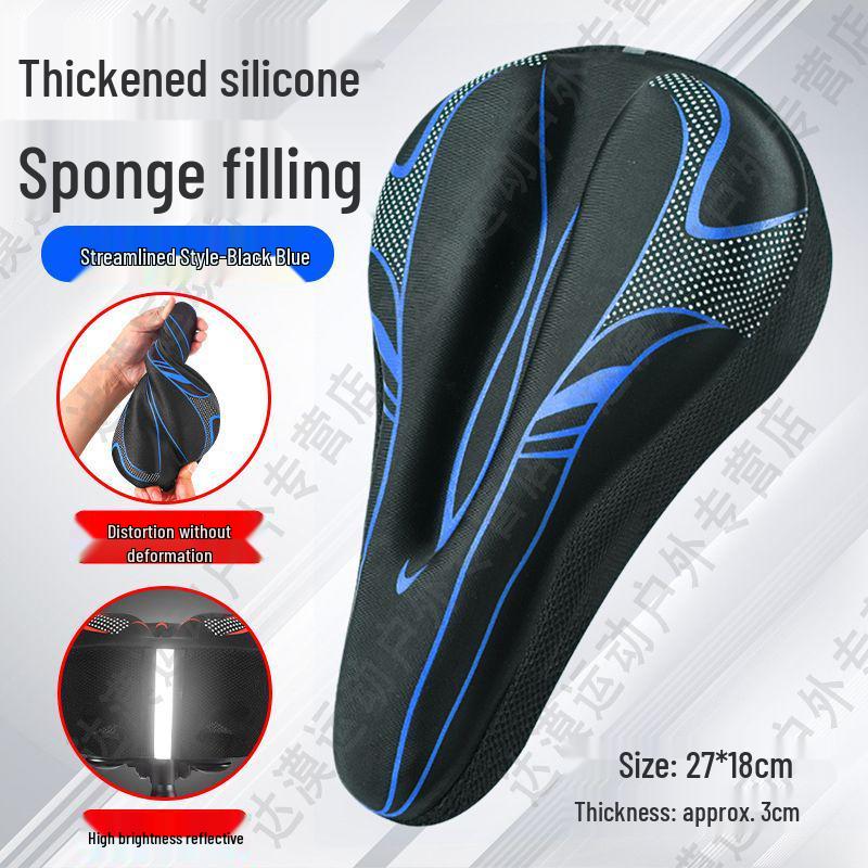 Super Soft Silicone Bicycle Seat Cushion - Universal Shock-Absorbing Cover for Mountain and Road Bikes