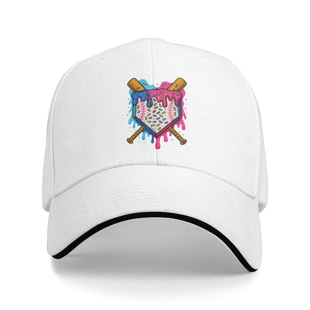 Baseball Boys Ice Cream Drip Baseball Baseball Cap Fitted Retro Men Women Trucker Hat Sunscreen Outdoor Sport Baseball Caps Gift